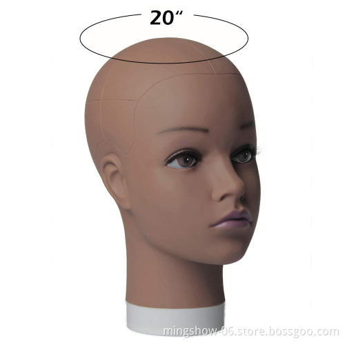 Hot sale African Mannequin Head Without Hair For Making Wig Hat Display Cosmetology Manikin Head Female Dolls Bald Training Head